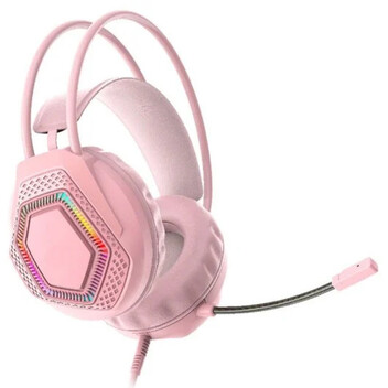 Kinsi HS601 Auriculares Gaming RGB Rosas