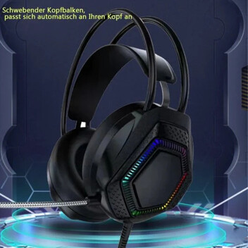 Kinsi HS601 Auriculares Gaming RGB Rosas