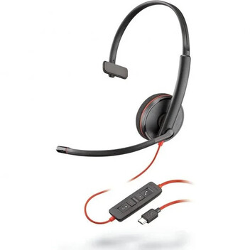 Poly Blackwire C3210 Auricular Monoaural USB-C para Centro de Llamadas Poly Blackwire C3210 Auricular Monoaural USB-C para Centro de Llamadas
