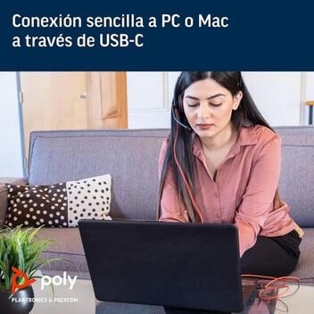 Poly Blackwire C3210 Auricular Monoaural USB-C para Centro de Llamadas Poly Blackwire C3210 Auricular Monoaural USB-C para Centro de Llamadas