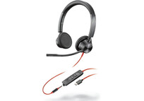 Poly Blackwire 3325 Auriculares USB para Oficina Negros