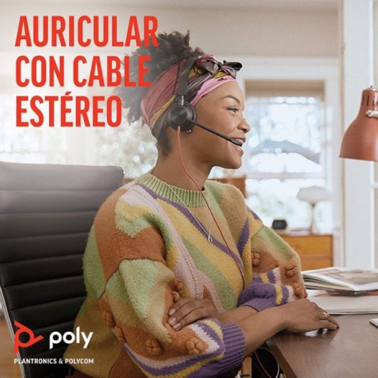 Poly Blackwire 3325 Auriculares USB para Oficina Negros