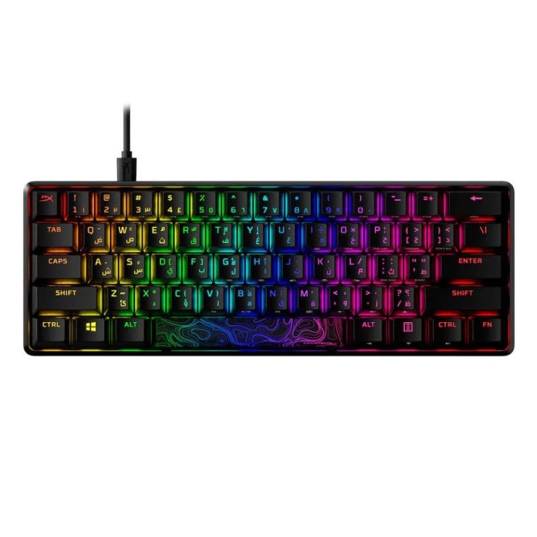 HyperX Alloy Origins 60 Teclado Mecánico Gaming RGB Switch Táctil HyperX Aqua Layout USA