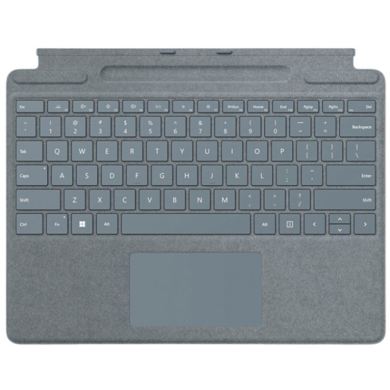 Microsoft Signature Keyboard Cover Alcantara Ice Blue para Surface Pro 8/9/X + Surface Pen 2