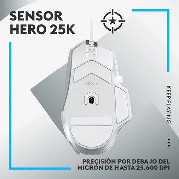 Logitech G G502 X Ratón Gaming Blanco 25600 DPI Logitech G G502 X Ratón Gaming Blanco 25600 DPI