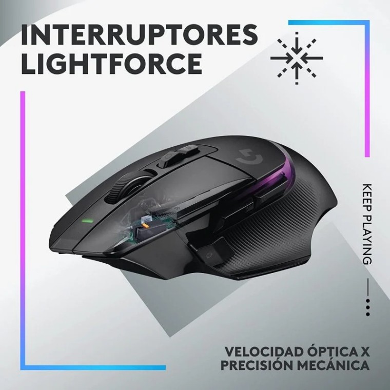 Logitech G G502 X Plus Lightspeed Ratón Inalámbrico RGB Gaming 25600 DPI Negro