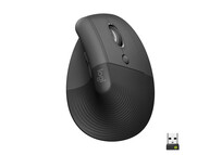 Logitech Lift Ratón Inalámbrico Vertical para Diestros 4000 DPI Gris-Negro