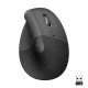 Logitech Lift Ratón Inalámbrico Vertical para Diestros 4000 DPI Gris-Negro