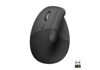 Logitech Lift Ratón Inalámbrico Vertical para Zurdos 4000 DPI Negro/Gris