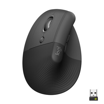 Logitech Lift Ratón Inalámbrico Vertical para Zurdos 4000 DPI Negro/Gris Logitech Lift Ratón Inalámbrico Vertical para Zurdos 4000 DPI Negro/Gris