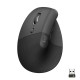 Logitech Lift Ratón Inalámbrico Vertical para Zurdos 4000 DPI Negro/Gris