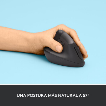 Logitech Lift Ratón Inalámbrico Vertical para Zurdos 4000 DPI Negro/Gris Logitech Lift Ratón Inalámbrico Vertical para Zurdos 4000 DPI Negro/Gris