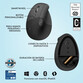 Logitech Lift Ratón Inalámbrico Vertical para Zurdos 4000 DPI Negro/Gris Logitech Lift Ratón Inalámbrico Vertical para Zurdos 4000 DPI Negro/Gris