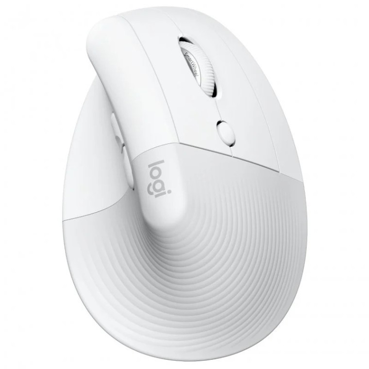 Logitech Lift para Mac Ratón Inalámbrico Vertical 4000DPI Gris Pálido