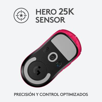 Logitech G PRO X SUPERLIGHT 2 LIGHTSPEED Ratón Inalámbrico Gaming Rosa 32000 DPI