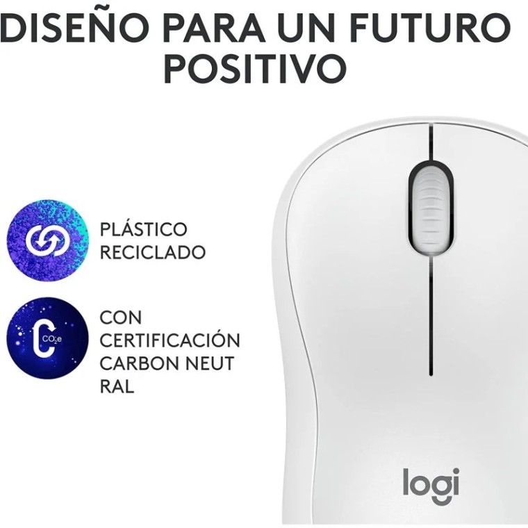 Logitech M240 Silent Ratón Bluetooth Blanco