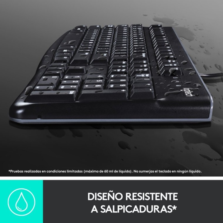 Logitech K120 Teclado con Cable USB Negro