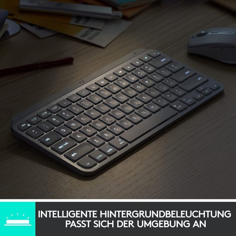 Logitech MX Keys Mini Teclado Inalámbrico Bluetooth Grafito QWERTZ Alemán