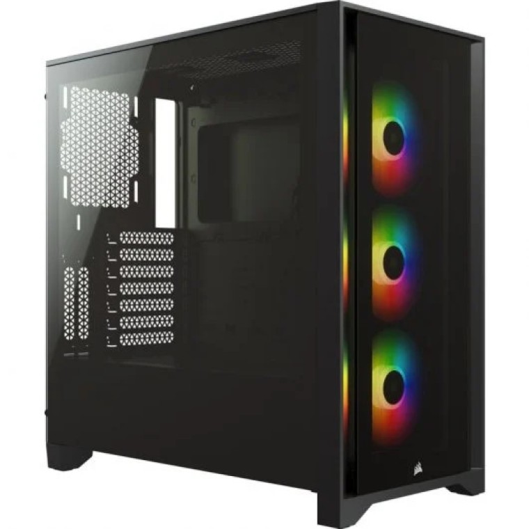 Corsair iCUE 4000X RGB Cristal Templado USB 3.1 RGB Negro