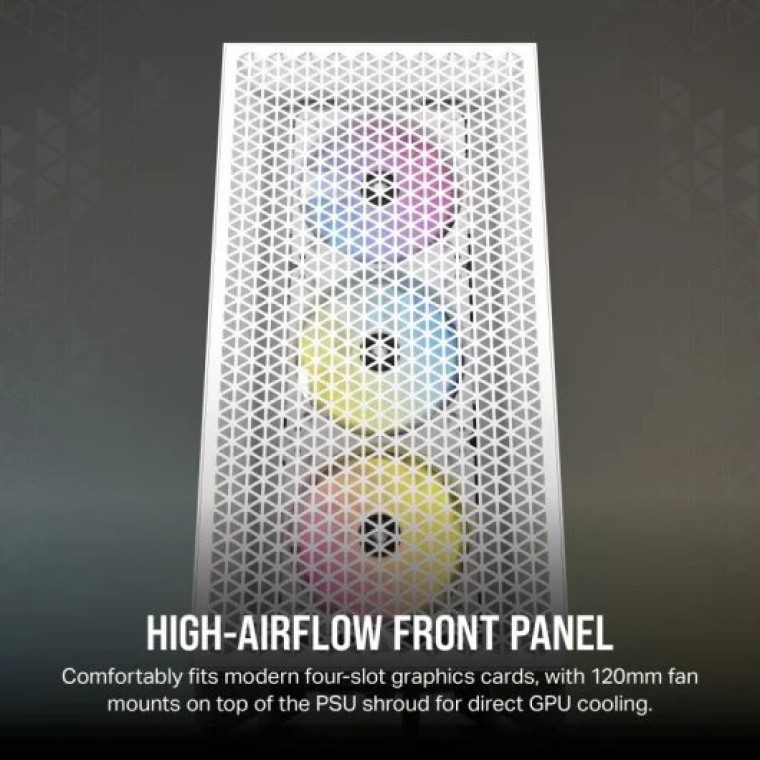 Corsair 3000D RGB AIRFLOW Cristal Templado USB 3.2 Blanca