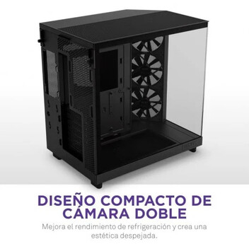 NZXT H6 Flow Mid Tower Cristal Templado USB-C Negra NZXT H6 Flow Mid Tower Cristal Templado USB-C Negra