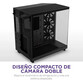 NZXT H6 Flow Mid Tower Cristal Templado USB-C Negra NZXT H6 Flow Mid Tower Cristal Templado USB-C Negra