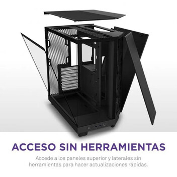 NZXT H6 Flow Mid Tower Cristal Templado USB-C Negra NZXT H6 Flow Mid Tower Cristal Templado USB-C Negra