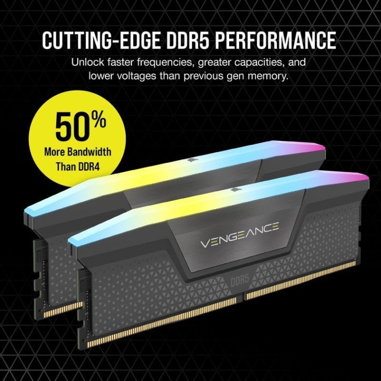 Corsair Vengeance RGB DDR5 4800MHz 32GB 2x16GB CL30 Optimizado AMD