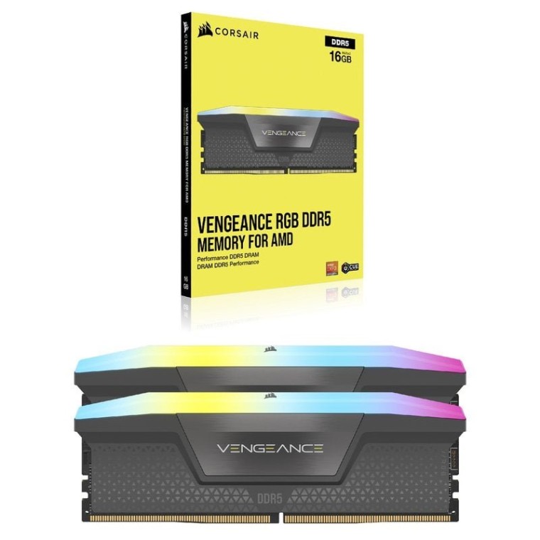 Corsair Vengeance RGB DDR5 4800MHz 32GB 2x16GB CL30 Optimizado AMD