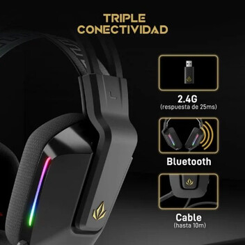 Forgeon Captain RGB Auriculares con Micrófono Inalámbricos Gaming Negros Forgeon Captain RGB Auriculares con Micrófono Inalámbricos Gaming Negros
