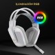 Forgeon Captain RGB Auriculares con Micrófono Inalámbricos Gaming Blancos