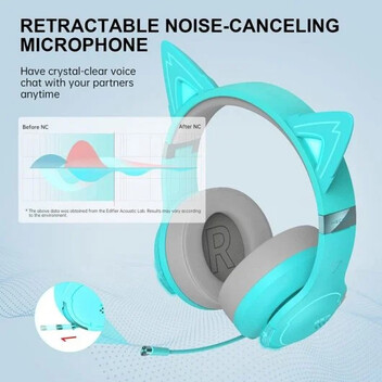 Edifier G5BT CAT Auriculares Gaming Inalámbricos RGB Turquesa Edifier G5BT CAT Auriculares Gaming Inalámbricos RGB Turquesa