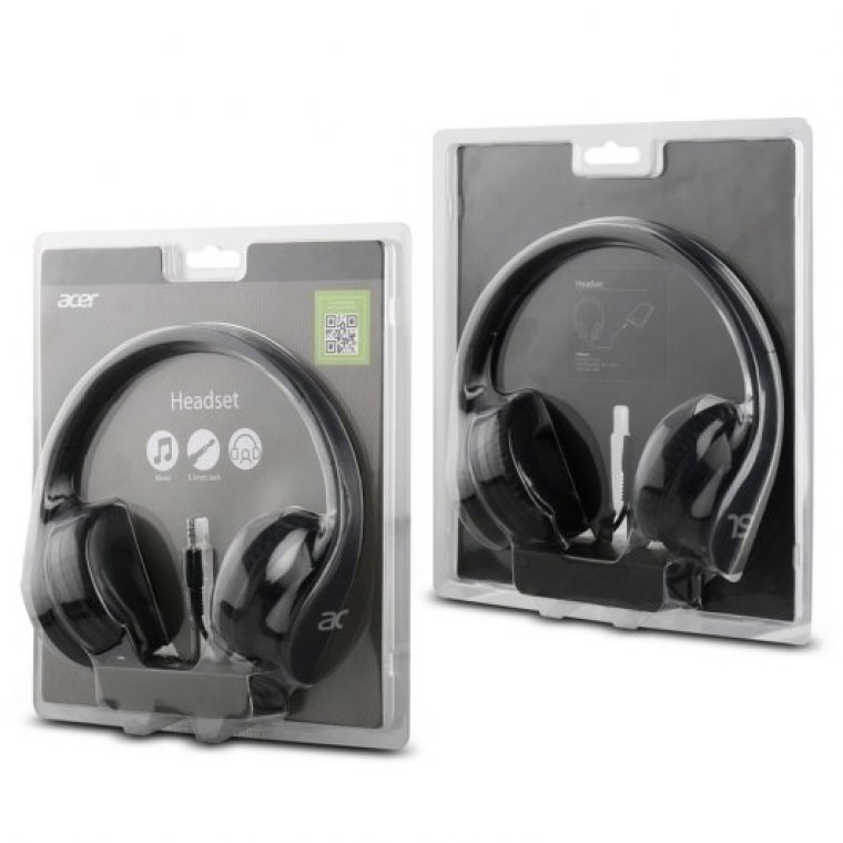 Auricular Headset Acer AHW115 Auriculares con Cable Negros