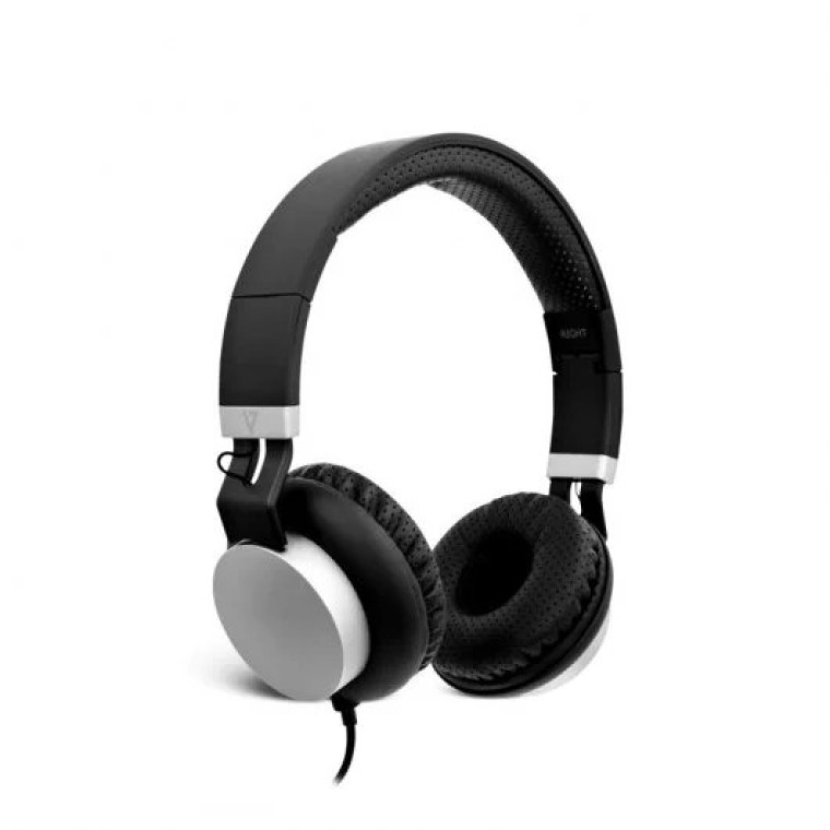 V7 HA601-3EP Auriculares con Micrófono Negro/Plata