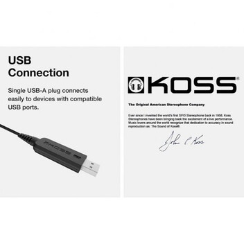 Koss CS100 USB Auriculares con Micrófono Beige Koss CS100 USB Auriculares con Micrófono Beige