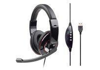 Gembird MHS-U-001 Auricular Estéreo USB Negro Brillante Gembird MHS-U-001 Auricular Estéreo USB Negro Brillante