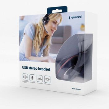 Gembird MHS-U-001 Auricular Estéreo USB Negro Brillante Gembird MHS-U-001 Auricular Estéreo USB Negro Brillante