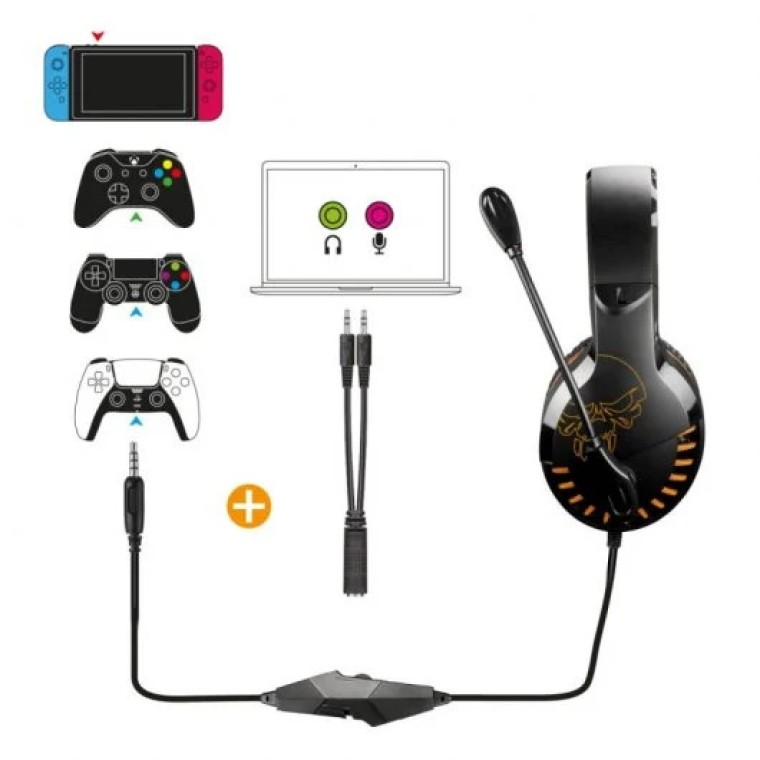 Spirit of Gamer Pro-H3 Auriculares Gaming Multiplataforma Naranja