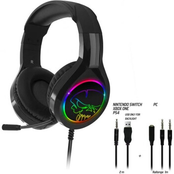 Spirit of Gamer PRO-H8 Auriculares Gaming RGB Negros