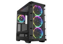 Nfortec DRACO X Black Cristal Templado USB 3.2 Negra
