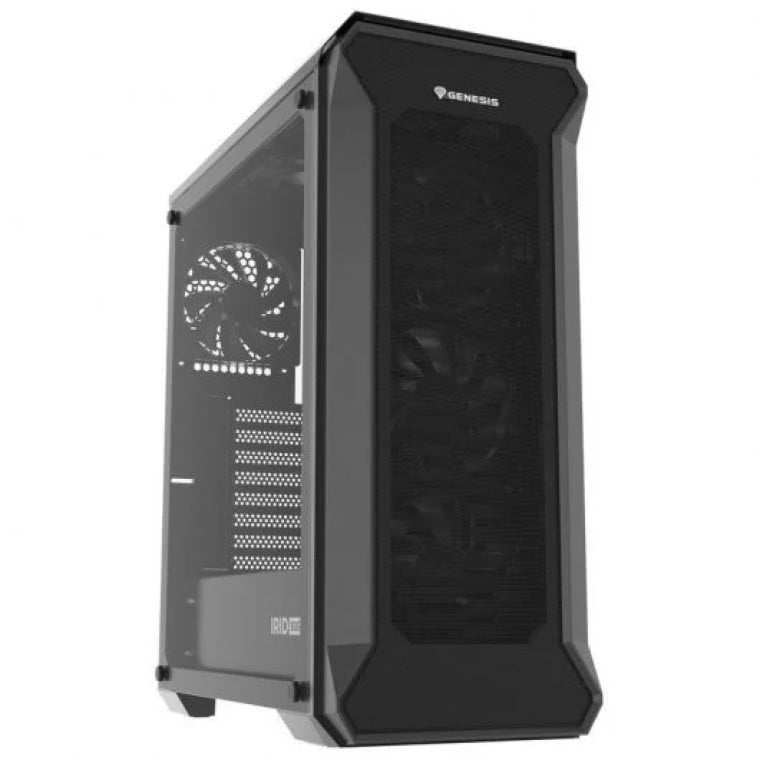 Genesis Irid 505F Midi Tower Cristal Templado USB 3.0 Negra