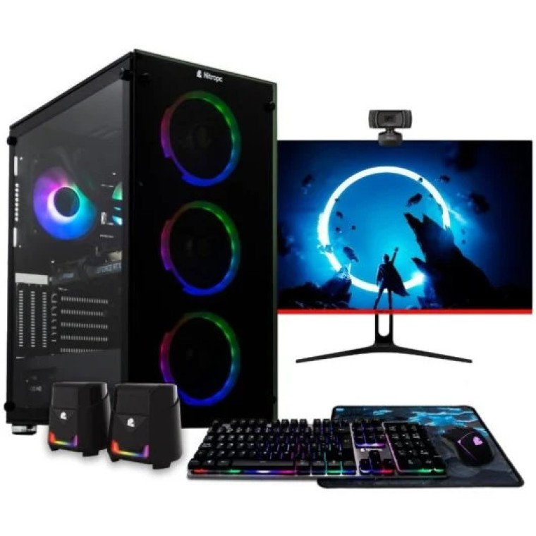 NitroPC Pack Gold Plus AMD Ryzen 5 5600X/16GB/1TB SSD/RTX 3050 + Monitor 24" FullHD