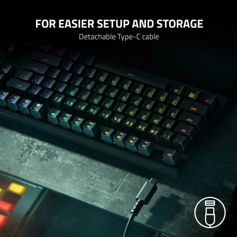 Razer Huntsman V2 TKL Teclado Mecánico Gaming RGB Switch Óptico Lineal Red