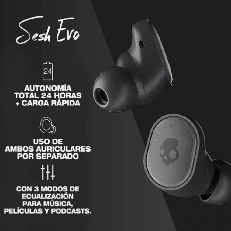 Skullcandy Sesh Evo Auriculares Bluetooth Negros