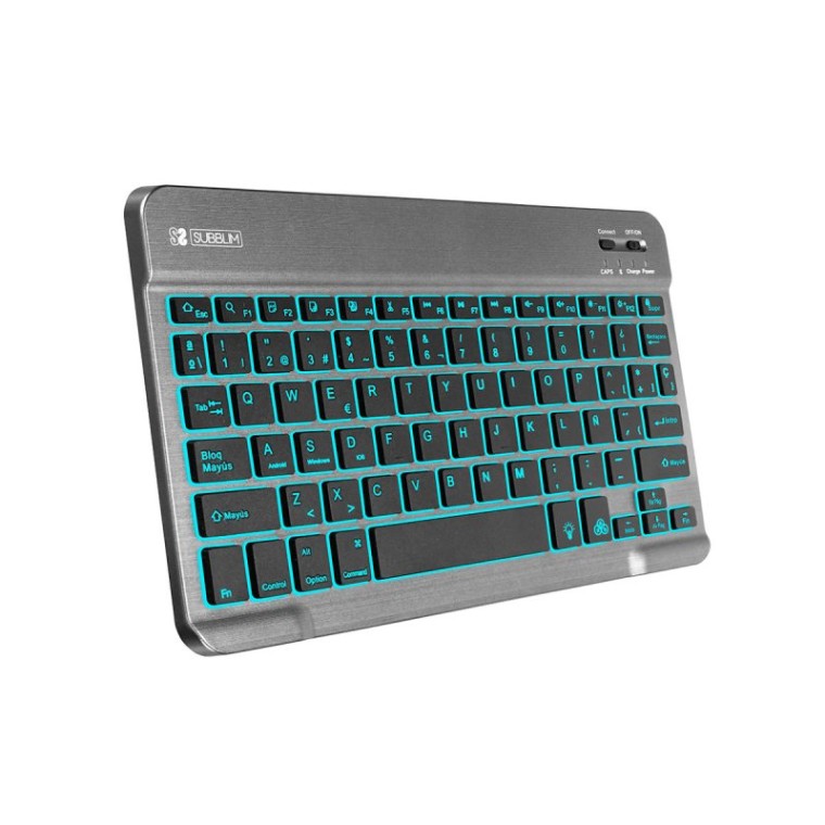 Subblim Smart Backlit Teclado Bluetooth Gris