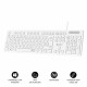 Subblim Business Slim Silencioso Teclado USB Blanco