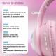 Kinsi AKZ-02 Auriculares Inalámbricos Orejas de Gato RGB Rosas