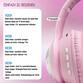 Kinsi AKZ-02 Auriculares Inalámbricos Orejas de Gato RGB Rosas