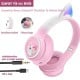 Kinsi AKZ-02 Auriculares Inalámbricos Orejas de Gato RGB Rosas