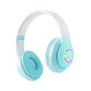 Kinsi B39M Auriculares Inalámbricos Bluetooth RGB Cian